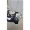 Image 2 : Set of 4x Clear Glass Store Canisters with Chrome Lids
