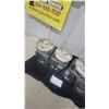 Image 3 : Set of 4x Clear Glass Store Canisters with Chrome Lids