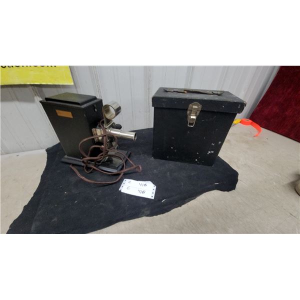 Ansco Memoscope Vintage Slide Projector with Carrying Case