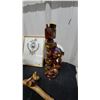 Image 2 : Carved Wooden Bird Sculpture, Ceramic Totem Pole Decanter, Nemadji Vase, and More