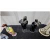 Image 6 : Collection of Ceramic Figurines, Black Cat Teapot and Art Nouveau Bud Vase and More
