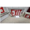 Image 3 : Three Vintage Exit Signs with Red Lettering and More