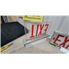 Image 4 : Three Vintage Exit Signs with Red Lettering and More