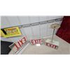 Image 5 : Three Vintage Exit Signs with Red Lettering and More