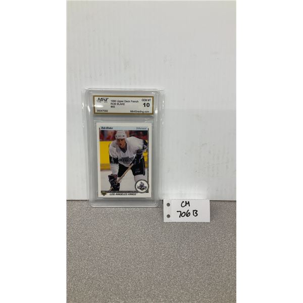 Graded Rob Blake French Rookie Card