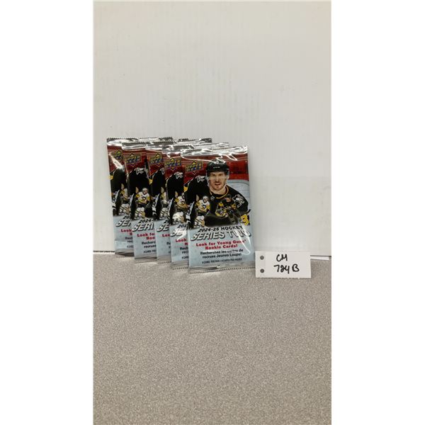 5 Unopened 2024-25 Series 2 Hockey Packs