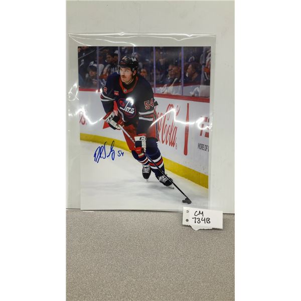 Signed Dylan Samberry Winnipeg Jets 8 x 10" Photo