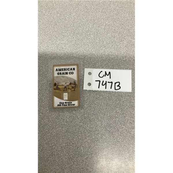 .999 Fine Silver 1 Gram