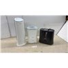 Image 1 : 3 Humidifiers: PureGuardian Tower, Honeywell White, and Honeywell Black