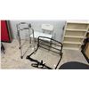 Image 1 : Folding Walker with Wheels, Shower Transfer Bench, Bed Rail