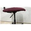 Image 4 : Burgundy Upholstered Office Chair with Five-Star Caster Base