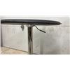 Image 3 : Adjustable Height Round Pedestal Table with Black Top and Chrome Base 26 x 24"