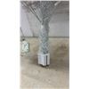 Image 2 : White Artificial Christmas Tree with Pre-Lit LED Lights and Controller 45" Tall