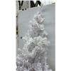 Image 4 : White Artificial Christmas Tree with Pre-Lit LED Lights and Controller 45" Tall