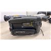 Image 4 : Sony CCD-TR101 Hi8 Handycam Video Camera Recorder with Lenses, Battery, Charger, 12V Converter