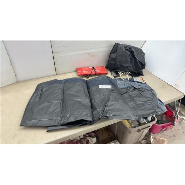 Intex Air Mattress, Tempo Battery Blanket, Windshield Protector