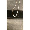 Image 2 : 18K Gold Plated 2.5mm Princess Cut Simulated Diamond Cubic Zirconia Tennis Necklace, 18" Long