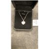 Image 1 : NEW 925 Sterling Silver 2.0Ct Simulated Diamond Heart Necklace with 16"-18" Adjustable Chain