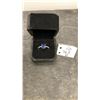 Image 1 : Platinum Plated 2.0 Carat Cushion Cut Blue Simulated Diamond Ring, Size 7