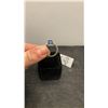 Image 3 : Platinum Plated 2.0 Carat Cushion Cut Blue Simulated Diamond Ring, Size 7
