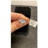 Image 2 : 925 Sterling Silver 2.0 Carat Simulated Diamond Trinity Ring with Pear Sidestones, Size 8