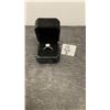 Image 1 : 925 Sterling Silver, White Gold Overlay, 1.0 Carat Simulated Diamond Halo Ring with White Gold