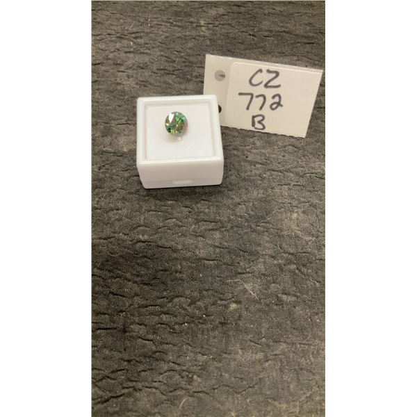 NEW 2.0ct Turquoise Moissanite Lab Diamond, Round Brilliant Cut - VVS1, BRA Report, Tests Positive