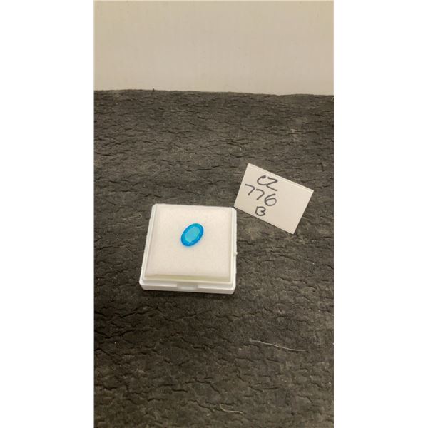 1.5-Carat Natural Blue Opal, Untreated, Oval Cut, 7.8 x 11.9 Mm