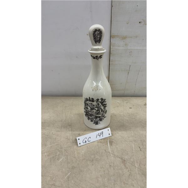 Coalport Limited Edition Porcelain Decanter with Landscape Scene and Stopper