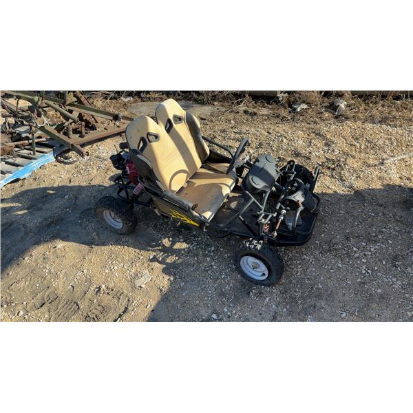 Two-Seat Off-Road Go-Kart with Honda GX200 Gas Engine and Coil-Over Suspension