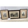 Image 1 : Three Framed Etchings Including a. J. Meyer London Scenes and Carl Schultze Landscape