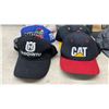 Image 3 : Vintage CAT, Daytona 500, and Husqvarna Hats with Bruce Lee and Ford Patches