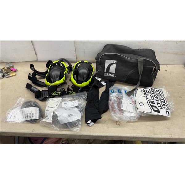 Össur Cti Knee Braces Pair with Patella Cup Kits, Stickers, Carry Bag, and More