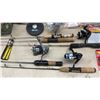 Image 3 : Ice Fishing Rod and Reel Combos, Red Wolf Spreaders, Tackle Bag, Line, and More