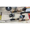 Image 4 : Ice Fishing Rod and Reel Combos, Red Wolf Spreaders, Tackle Bag, Line, and More