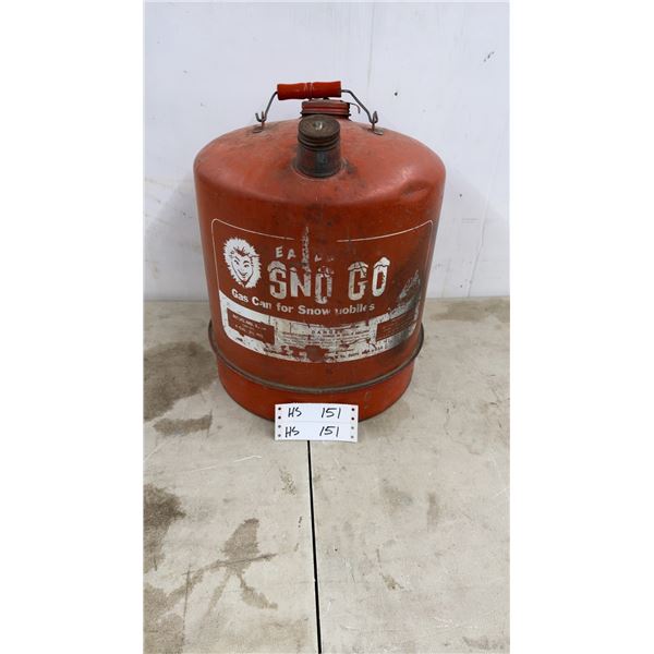Eagle Sno Go Gas Can for Snowmobiles, Model 5-A, 6-Gallon Capacity