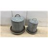 Image 4 : Two Galvanized Chicken Feeders, Brower and Oakes No. 505