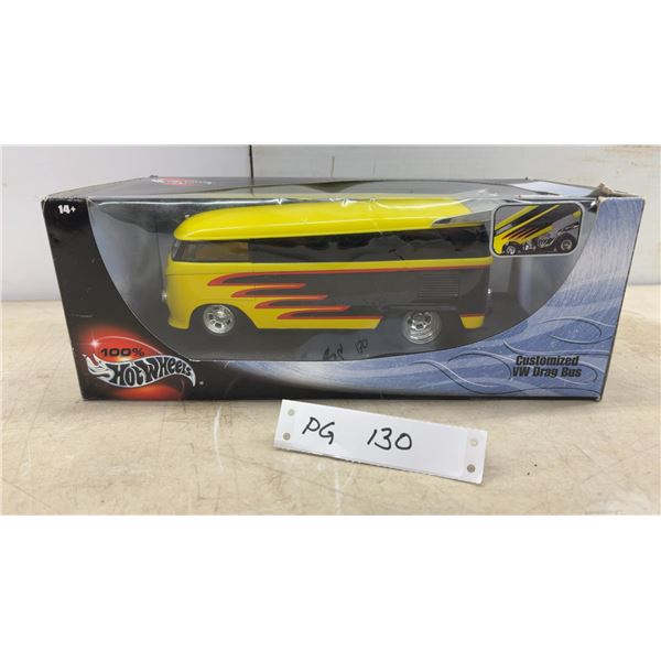 Hot Wheels 100% Customized Vw Drag Bus 1:18 Scale Die-Cast Metal Model