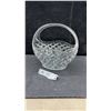 Image 1 : Bohemia Lead Crystal Basket with Diamond Cut Pattern, 10 x 10"