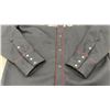 Image 4 : Fancy Black Western Dress Shirt with Fringe and Floral Embroidery, Size Medium