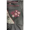 Image 5 : Fancy Black Western Dress Shirt with Fringe and Floral Embroidery, Size Medium