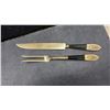 Image 2 : Lot of 11 Mid-Century 1950s Nickel Bronze Wood Handle Siam Thailand Flatware
