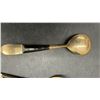 Image 8 : Lot of 11 Mid-Century 1950s Nickel Bronze Wood Handle Siam Thailand Flatware