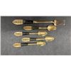 Image 9 : Lot of 11 Mid-Century 1950s Nickel Bronze Wood Handle Siam Thailand Flatware