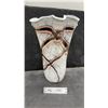 Image 1 : Jozefina Krosno Poland Art Glass Handkerchief Vase with Marbled Pattern 13" High