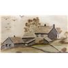 Image 2 : Vintage Watercolor Farm Scene Painting, Framed 16 x 20