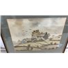 Image 3 : Vintage Watercolor Farm Scene Painting, Framed 16 x 20