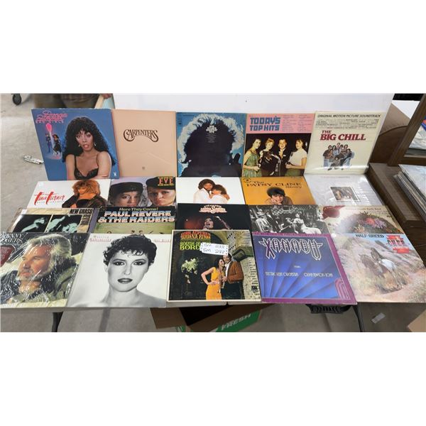 20 Vinyl Lp Records Including Donna Summer, Carpenters, Bob Dylan, and More