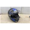 Image 5 : HJC Full-Face Motorcycle Helmet in Black with Blue Graphics and Storage Bag Sz Xl