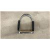Image 4 : Pair of Stainless Steel Flexible Safety Stirrups with Rubber Grips and Textured Pads